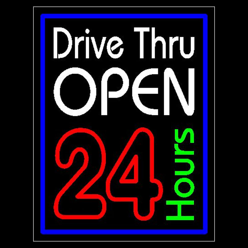 Decor Lighting Opening Hours - ป้ายนีออนไดรฟ์ผ่านเปิด 24 ชั่วโมงนีออนเบียร์นีออนป้ายผนังหน้าต่างโฆษณาโคมไฟตกแต่งบ้าน Handmade Real แก้วหลอด
