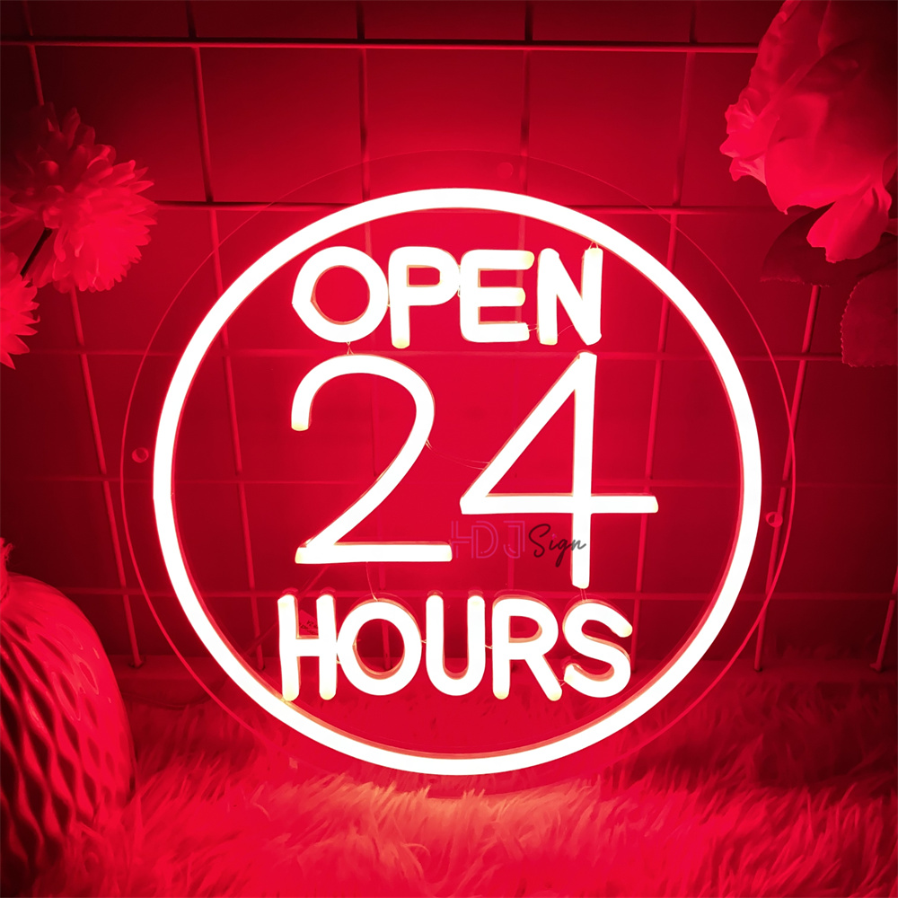 Decor Lighting Opening Hours - นีออน LED ป้ายเปิด 24 ชั่วโมง Coffee