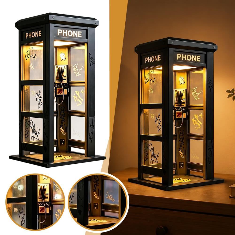 Home Lighting And Decor - โคมไฟตั้งโต๊ะรูปตู้โทรศัพท์ลอนดอนสไตล์วินเทจ ไฟกลางคืนรูปตู้โทรศัพท์ย้อนยุค ของตกแต่งโต๊ะทำงาน ของประดับตกแต่งบ้าน ของขวัญ