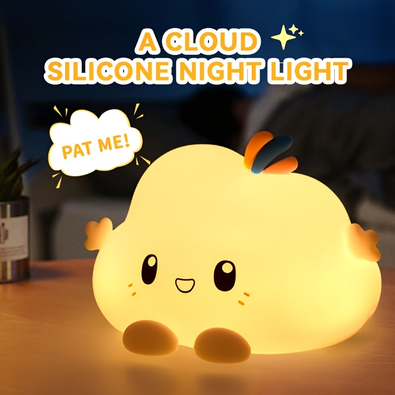 Home Lighting And Decor - ไฟกลางคืนแบบคลาวด์, ระบบควบคุมการหรี่แสงแบบสัมผัส, การชาร์จและการตั้งเวลา, สำหรับการตกแต่งบ้าน, ตัวเลือกของขวัญที่สมบูรณ์แบบ