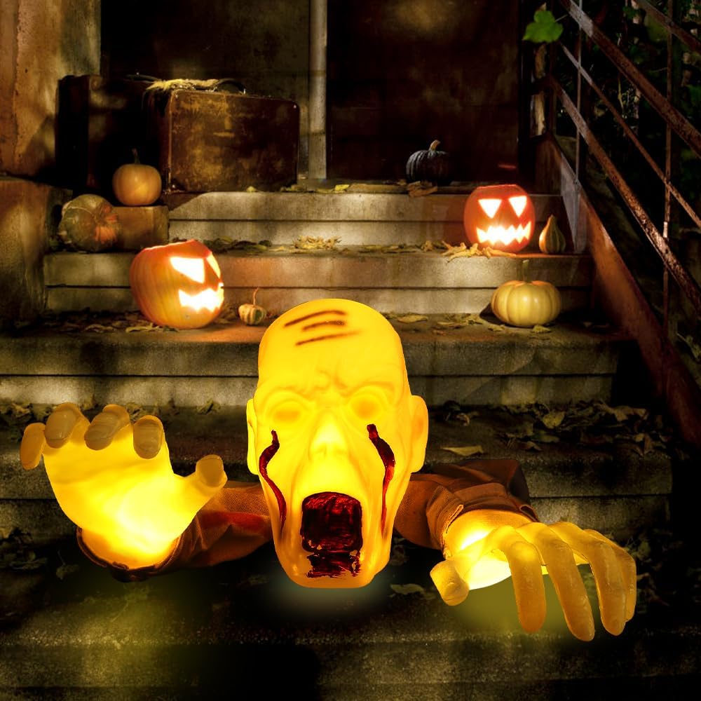 รูปปั้นซอมบี้สมจริงฮาโลวีนตกแต - Lighting Decor House บทวิจารณ์และราคา