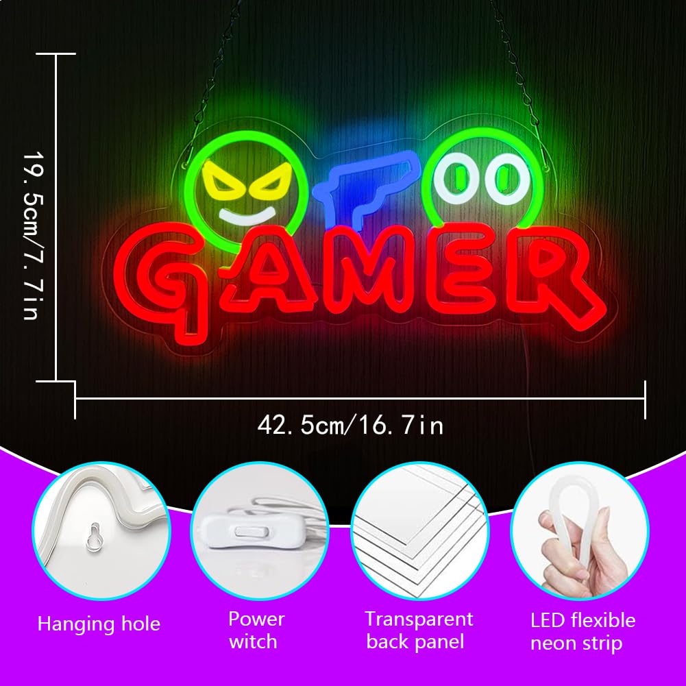 ไฟนีออน LED สำหรับเกมเมอร์ ตกแ - Room Lighting Bedroom Decor บทวิจารณ์และราคา