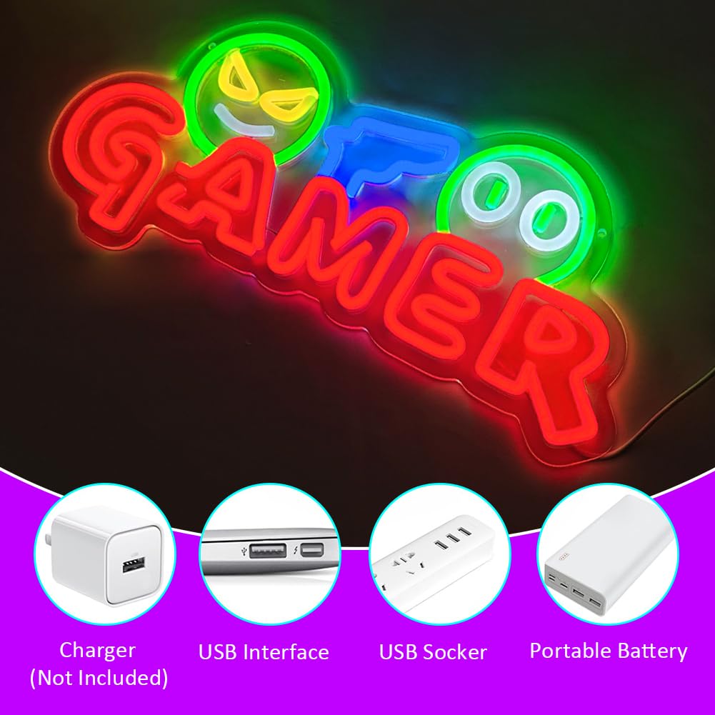 ไฟนีออน LED สำหรับเกมเมอร์ ตกแ - Room Lighting Bedroom Decor บทวิจารณ์และราคา