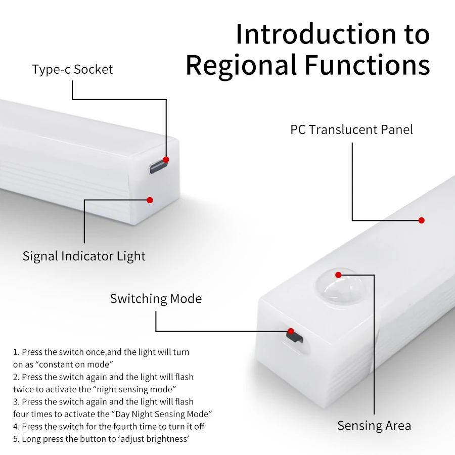 Motion Sensor ตู้ USB ชาร์จไฟ  - Kitchen Decor Lighting บทวิจารณ์และราคา