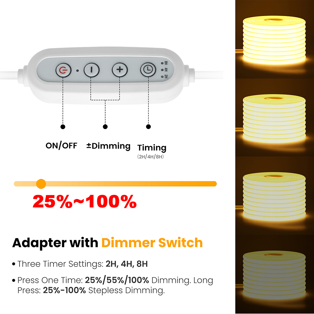 10 สีหรี่แสงได้ 220V COB LED แ - Decor Lighting Hours บทวิจารณ์และราคา