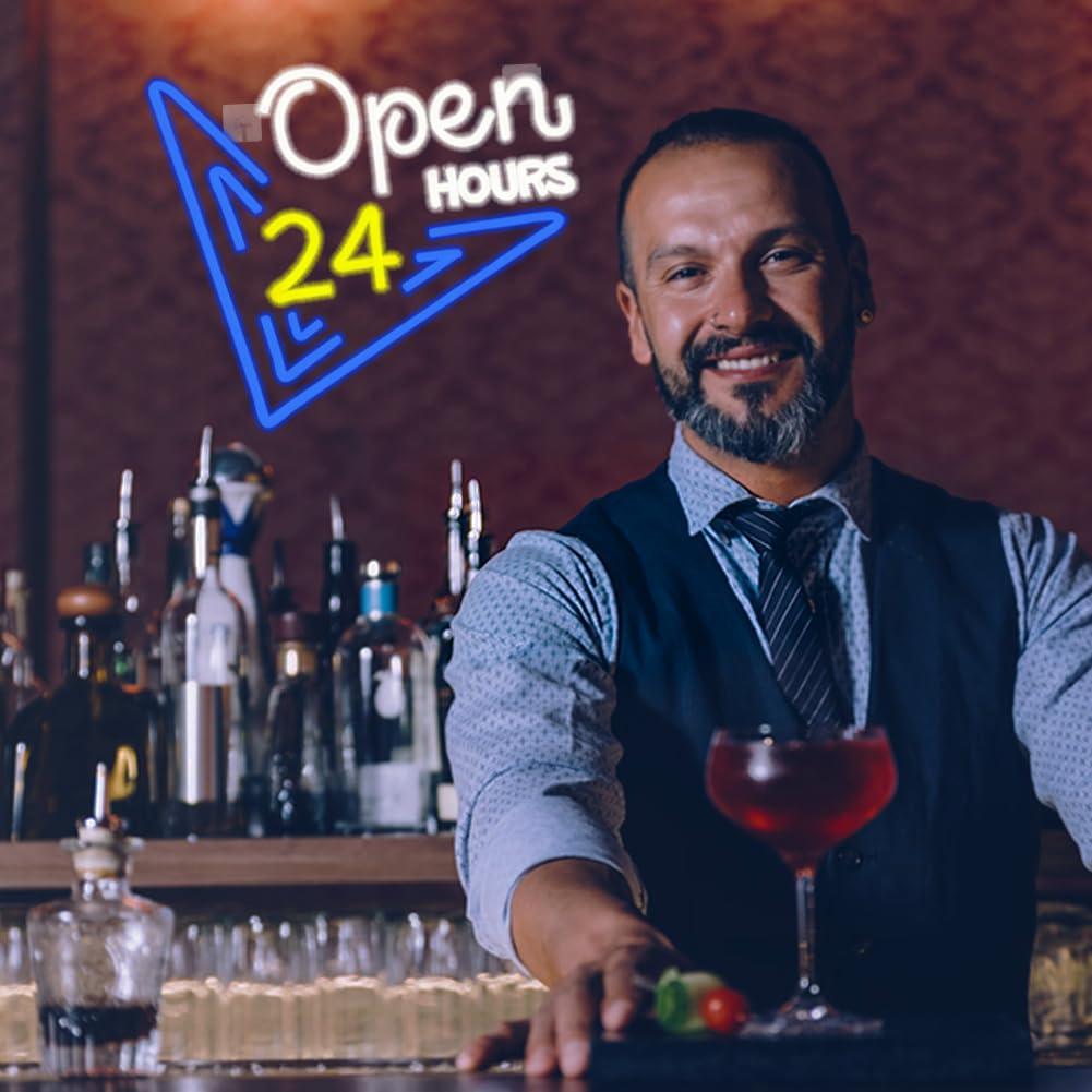 ป้ายไฟนีออนเปิด 24 ชั่วโมง ไฟ  - Decor Lighting Opening Hours บทวิจารณ์และราคา