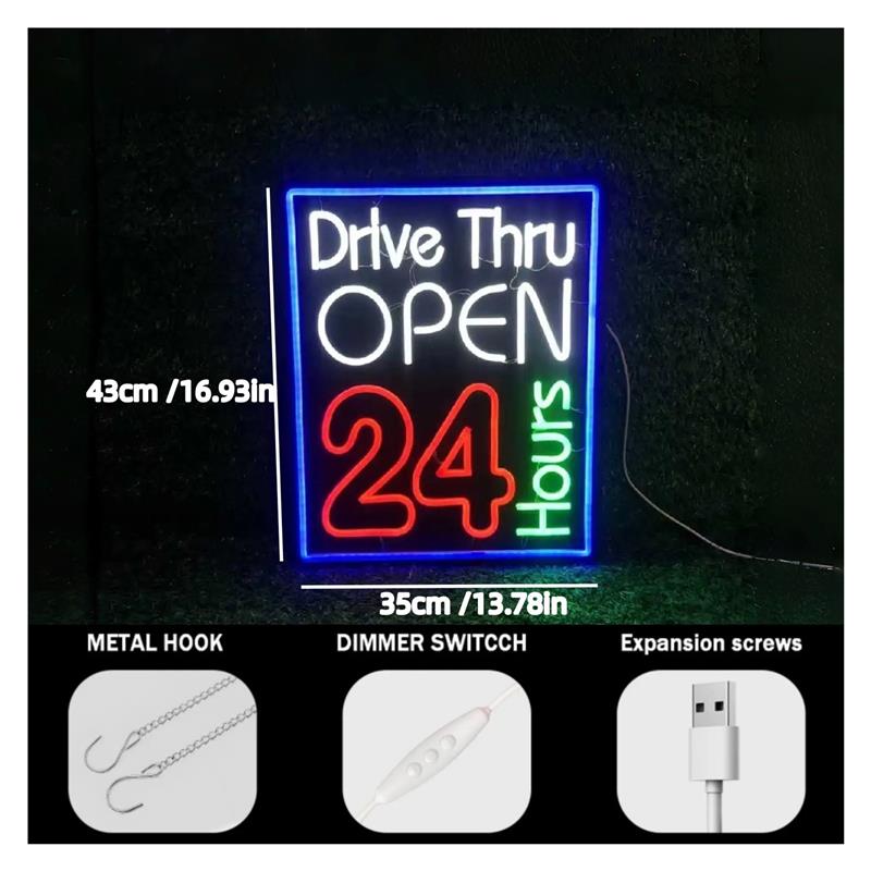 ป้ายไฟนีออนแบบหรี่แสงได้ 24 ชั - Decor Lighting Opening Hours บทวิจารณ์และราคา