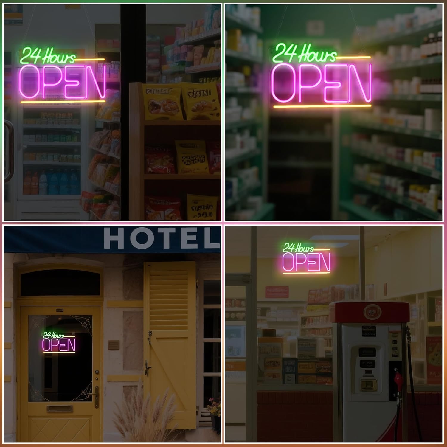 ป้ายไฟนีออนเปิดตลอด 24 ชั่วโมง - Decor Lighting Opening Hours บทวิจารณ์และราคา