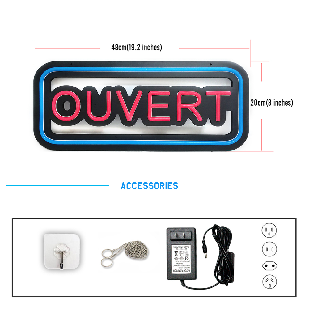 ป้ายไฟนีออน 'OUVERT' ขนาด 48x2 - Decor Lighting Opening Hours บทวิจารณ์และราคา