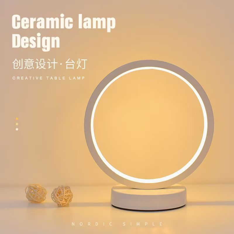 โคมไฟตั้งโต๊ะวงแหวน LED ขนาด 2 - Room Lighting Bedroom Decor บทวิจารณ์และราคา
