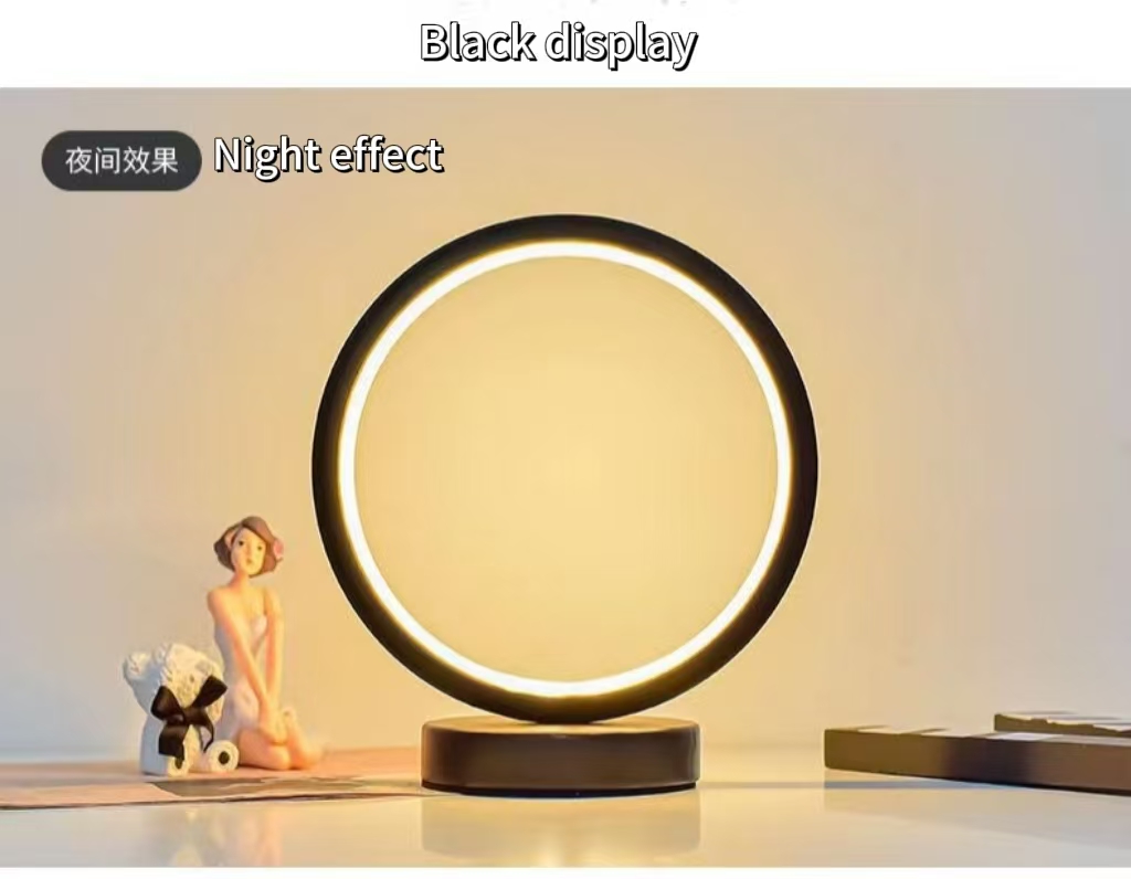 โคมไฟตั้งโต๊ะวงแหวน LED ขนาด 2 - Room Lighting Bedroom Decor บทวิจารณ์และราคา