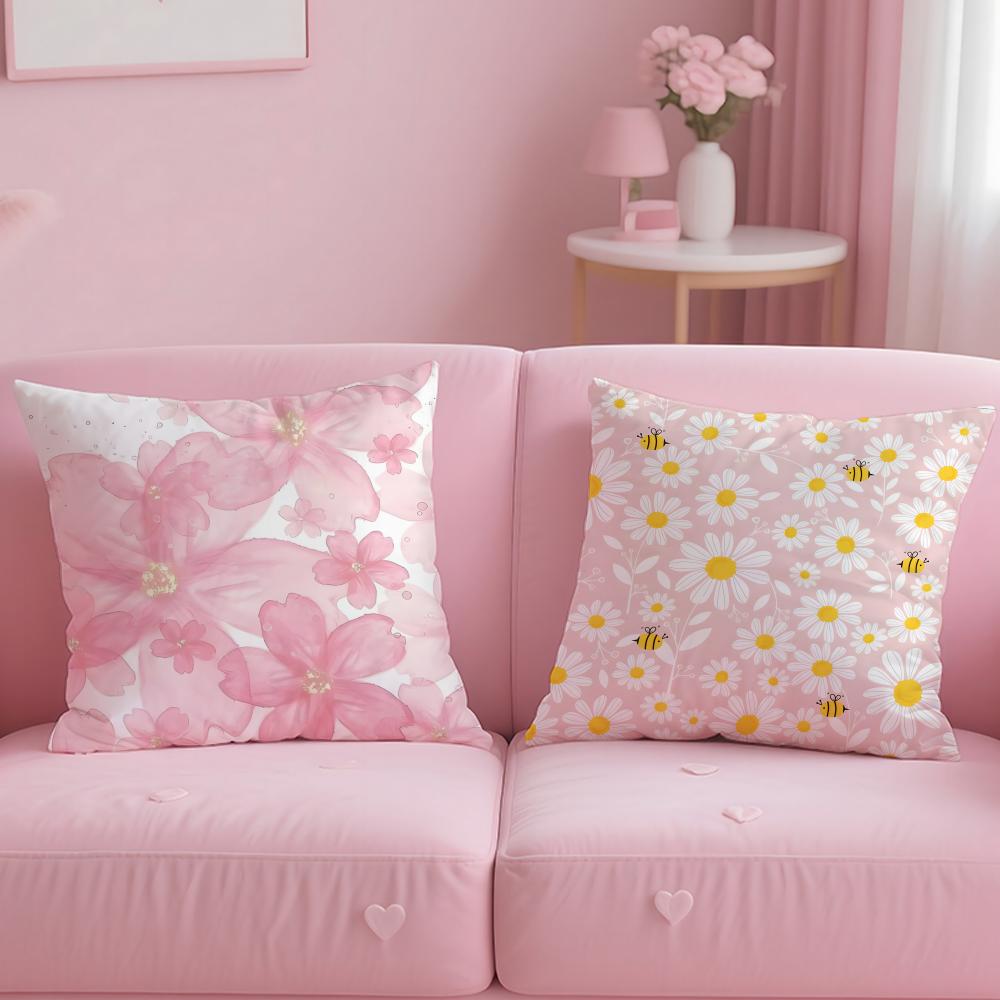 ปลอกหมอนอิงสีชมพูอ่อน ลายกลีบด - Lighting Decor And Beyond บทวิจารณ์และราคา