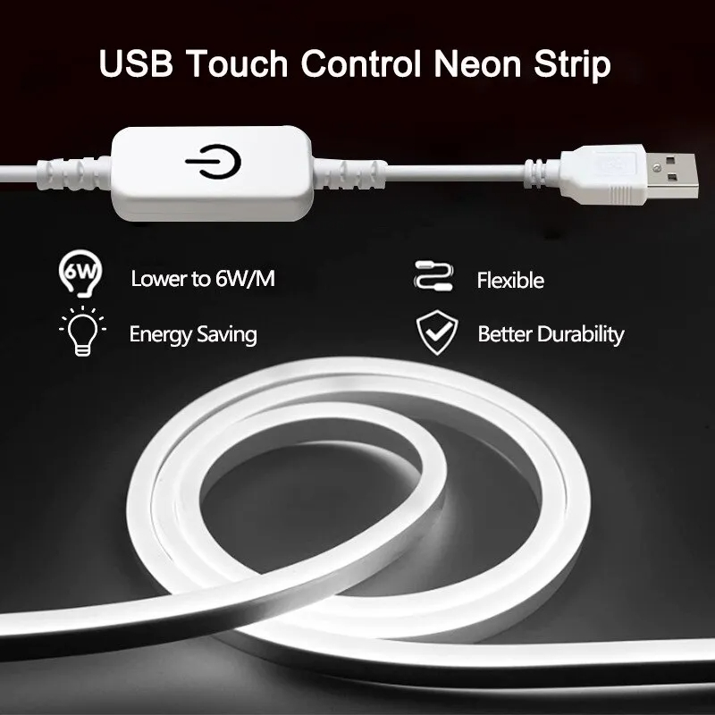 ไฟ LED นีออนแบบสัมผัส USB 5V ป - Kitchen Decor Lighting บทวิจารณ์และราคา