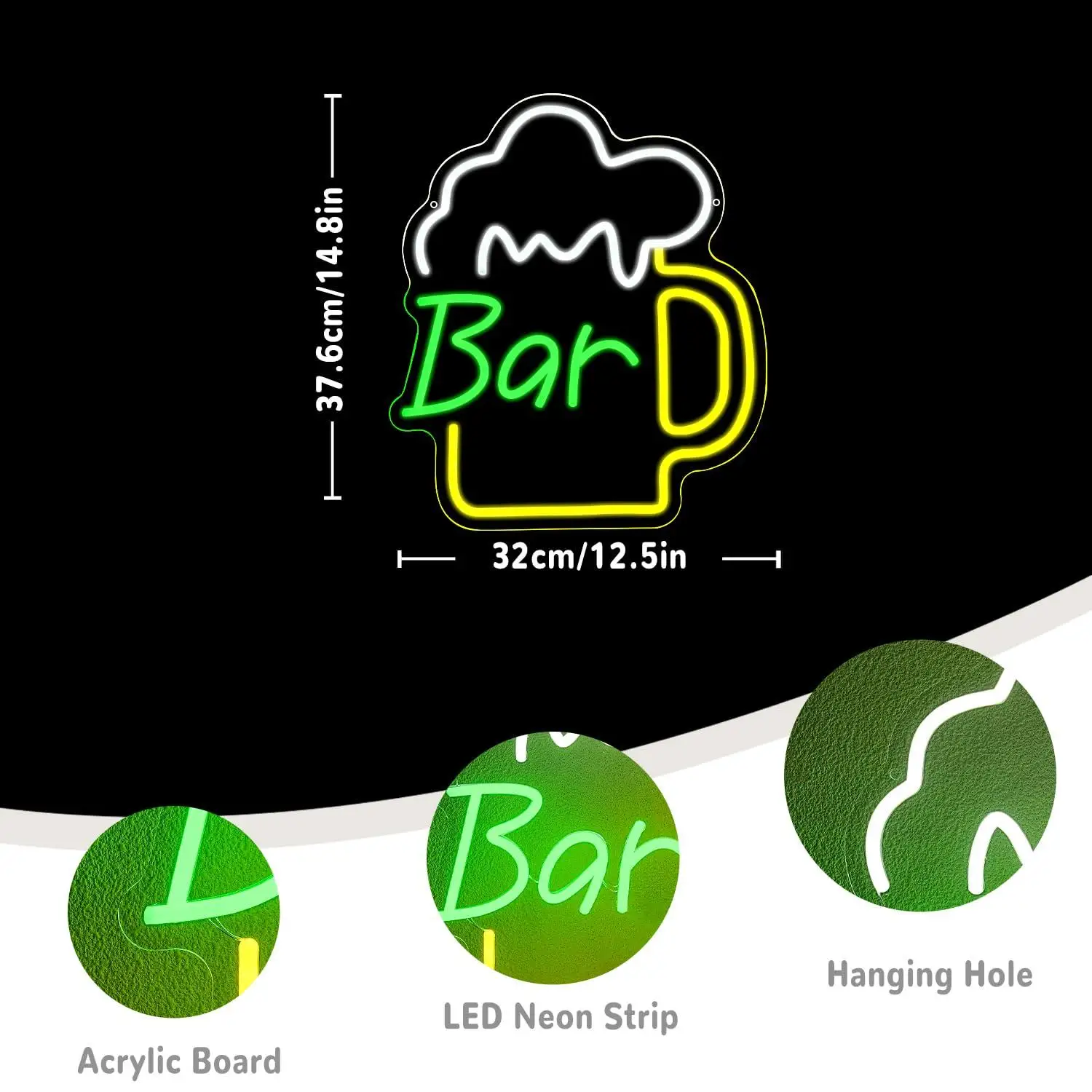 ป้ายไฟนีออนร้านเบียร์ ไฟ LED ป - Kitchen Decor Lighting บทวิจารณ์และราคา