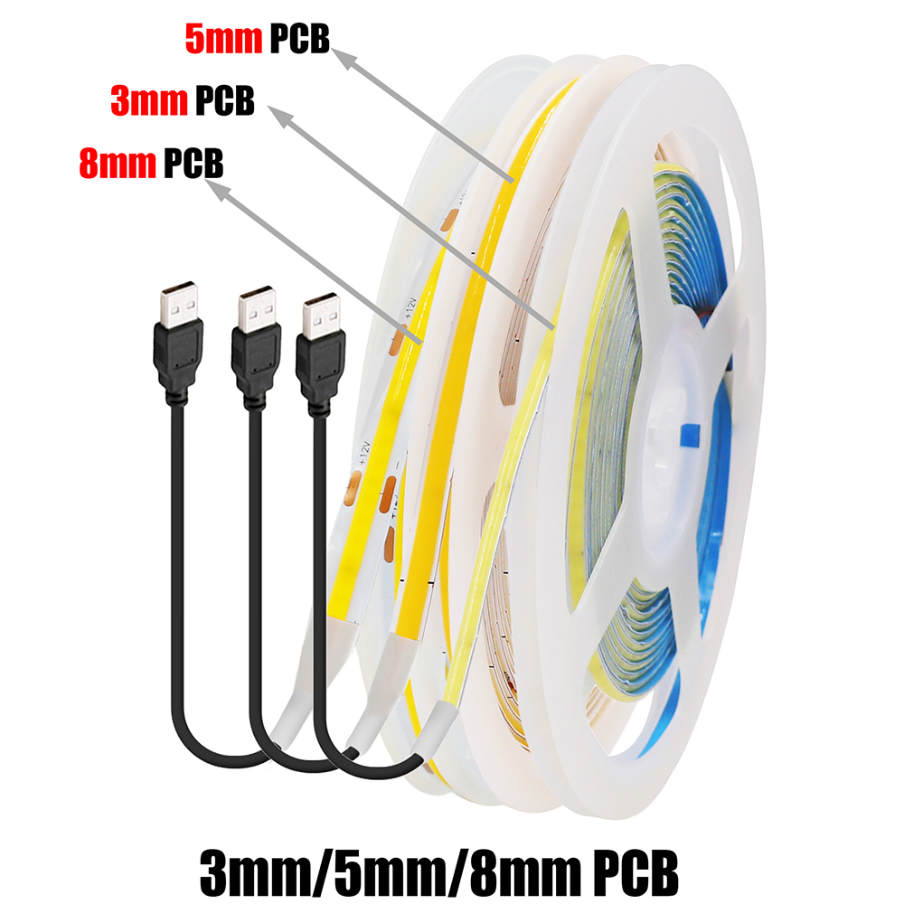 5V USB 3 มม.5 มม.PCB COB LED S - Decor Lighting Hours บทวิจารณ์และราคา