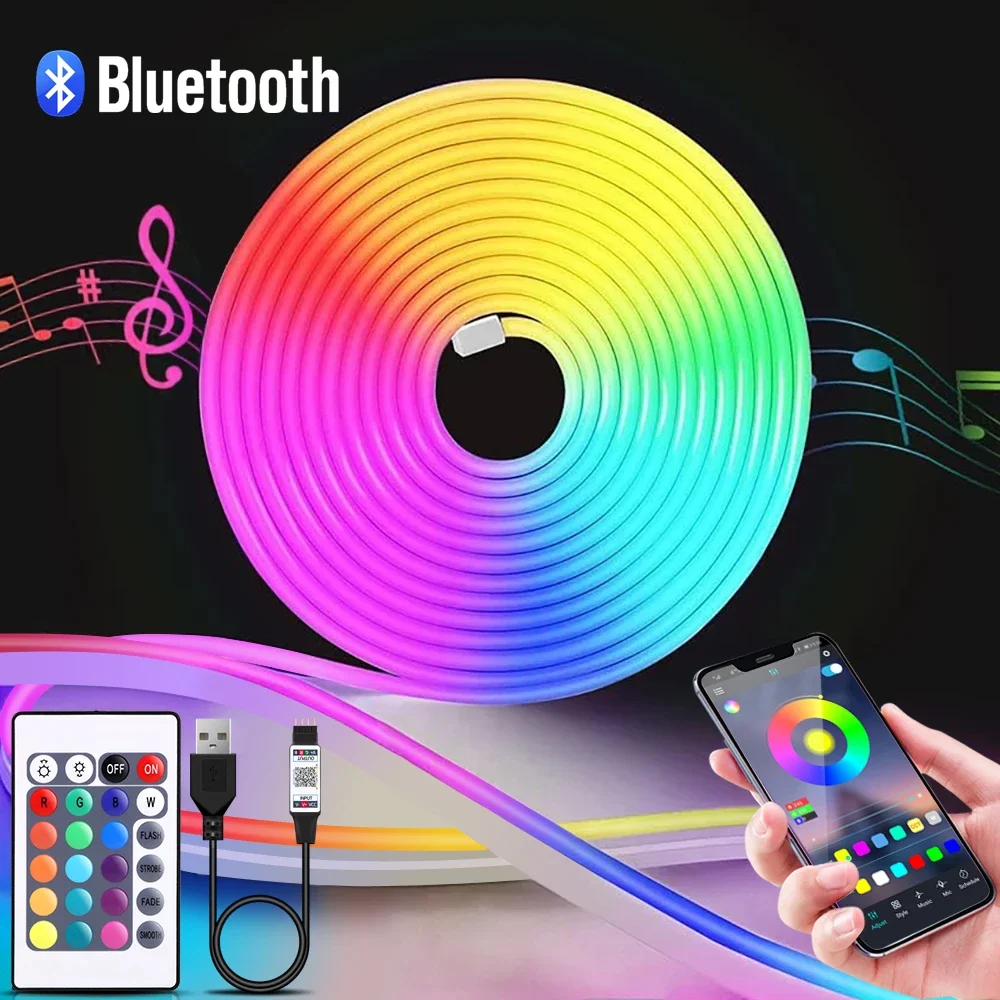ไฟนีออน LED RGB ขนาด 1-5 เมตร  - Home Lighting And Decor บทวิจารณ์และราคา